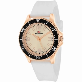 Seapro Women's Watch - Tideway Quartz Rose Gold Dial Rubber Strap | SP5418