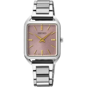 Seiko Women's Watch - Essentials Quartz Pink Dial Stainless Steel Bracelet | SWR077