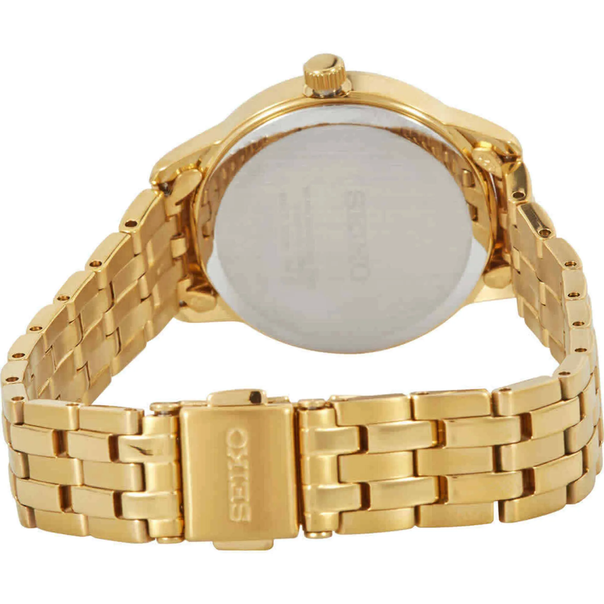Seiko Women's Watch - Quartz White Dial Yellow Gold Bracelet | SUR412
