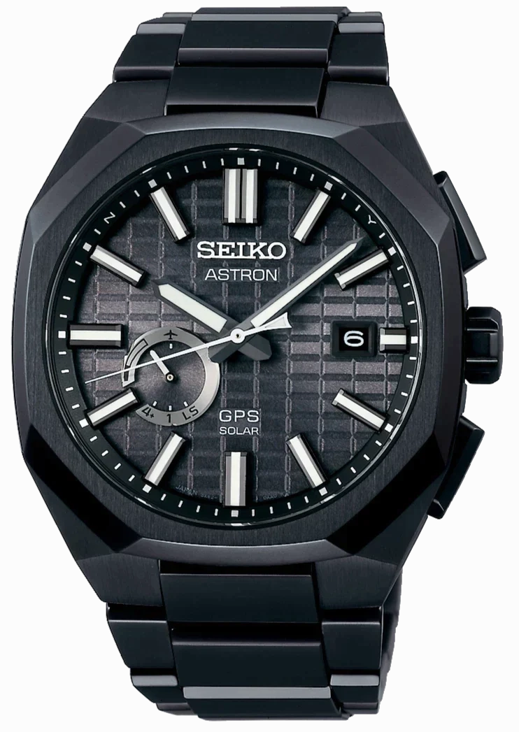 Seiko Astron GPS Solar Jet Black Crystal Box Watch