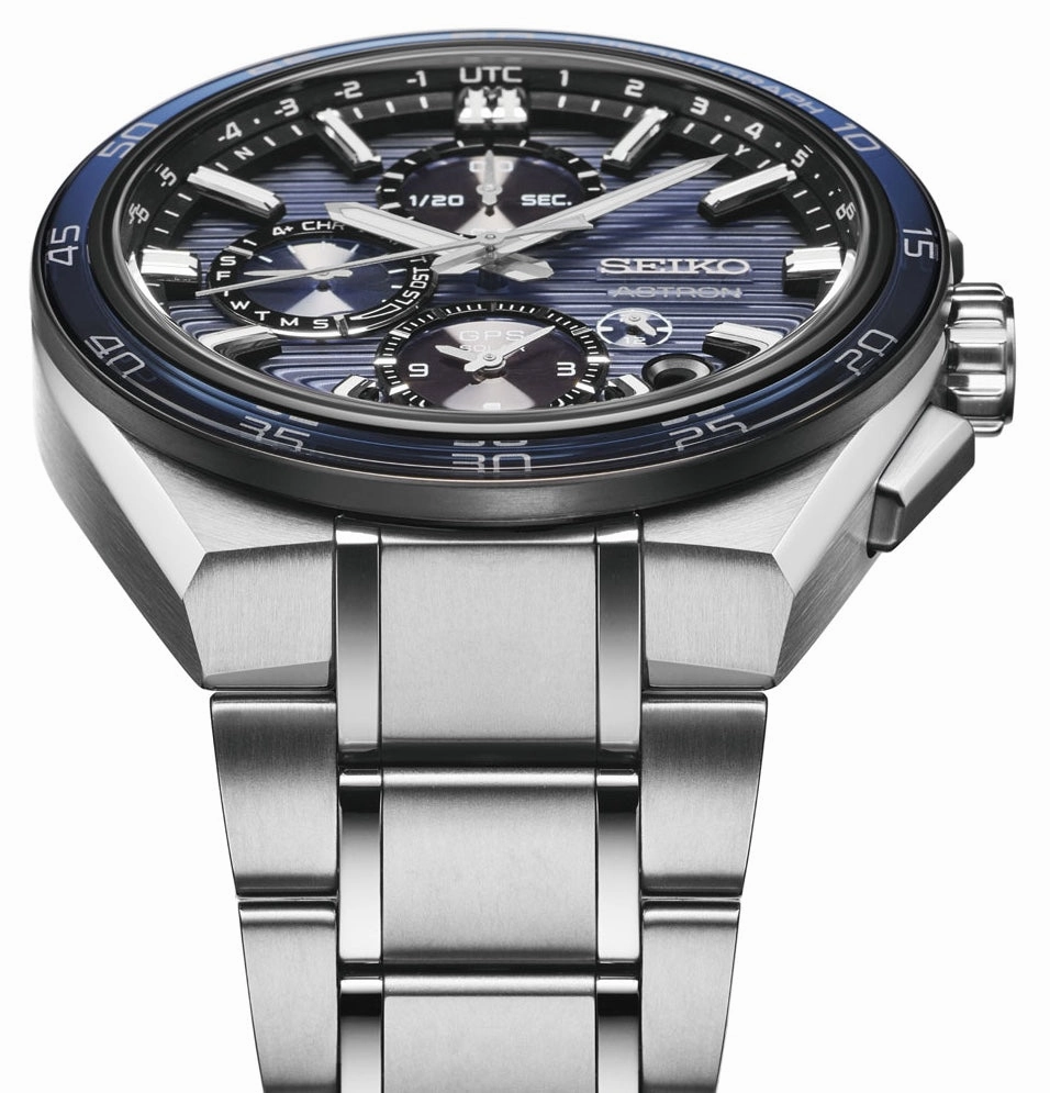 Seiko Astron Watch GPS Solar Dual Time Chronograph in Slate Blue Pre-Order