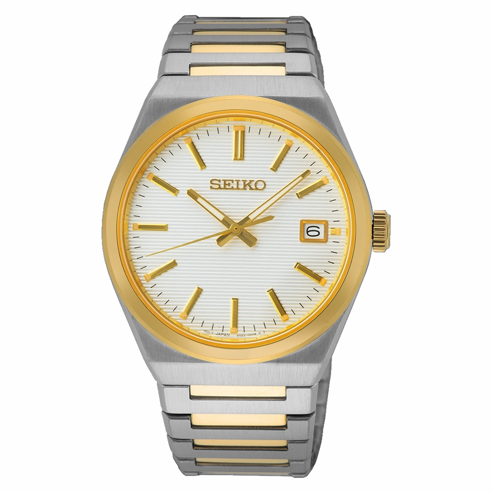 Seiko Conceptual Analogue Two-Toned White Dial Mens Watch SUR558P