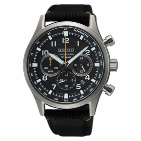 Seiko Conceptual Series Black Dial Nylon Strap Watch SSB449P