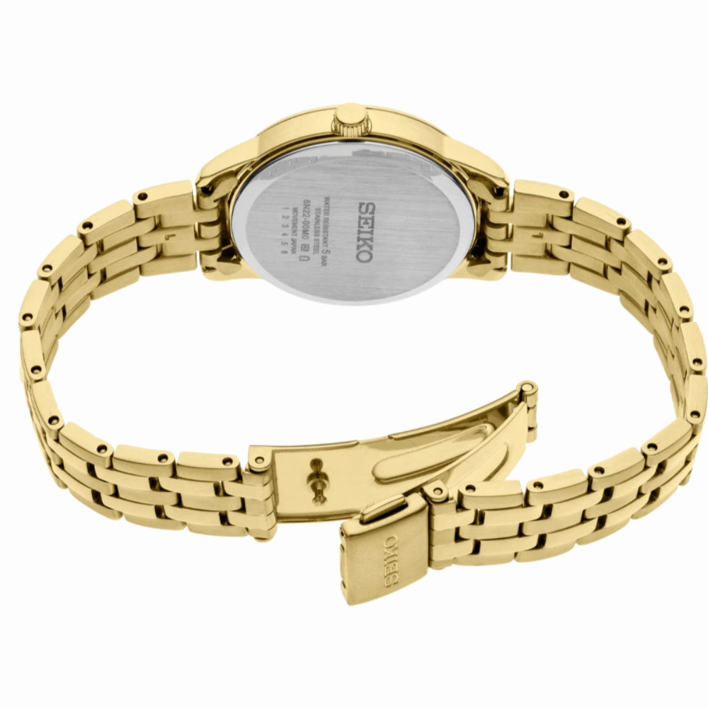 Seiko Essentials Collection 30mm Gold Tone Quartz Watch