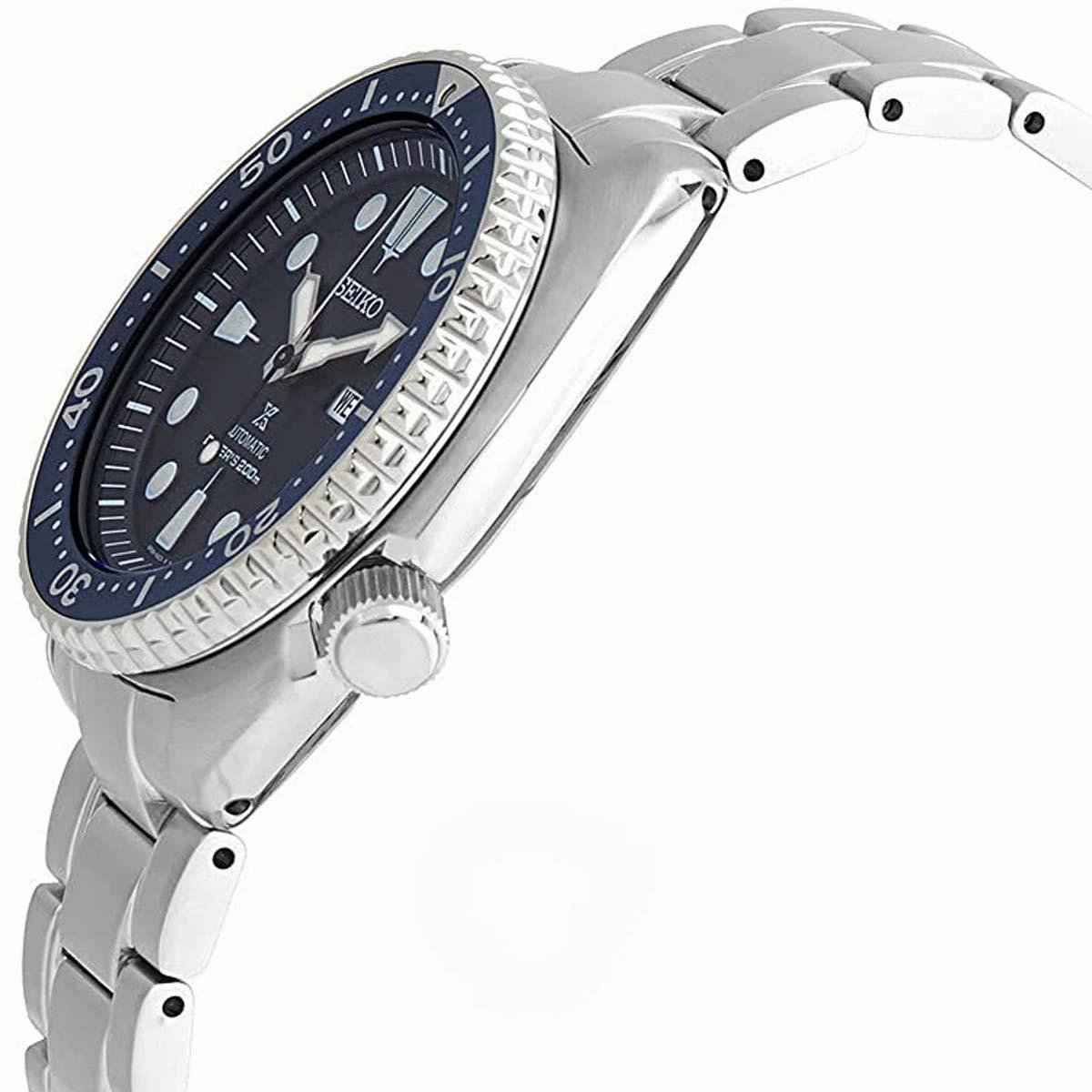 Seiko Men's Automatic Watch - Prospex Turtle Blue Dial Silver Bracelet | SRPE89K1