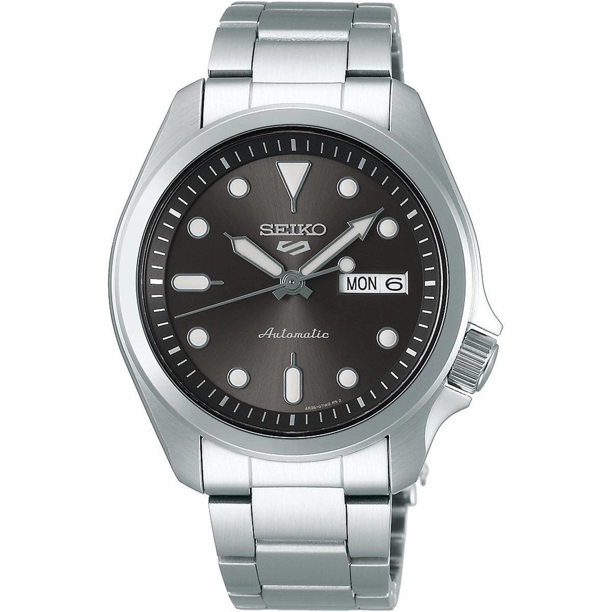 Seiko Men's Watch - 5 Sports Automatic Power Reserve Grey Dial Bracelet | SRPE51K1