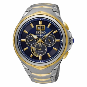 Seiko Men's Watch - Coutura Power Reserve Blue Dial Two Tone Bracelet | SSC642P1