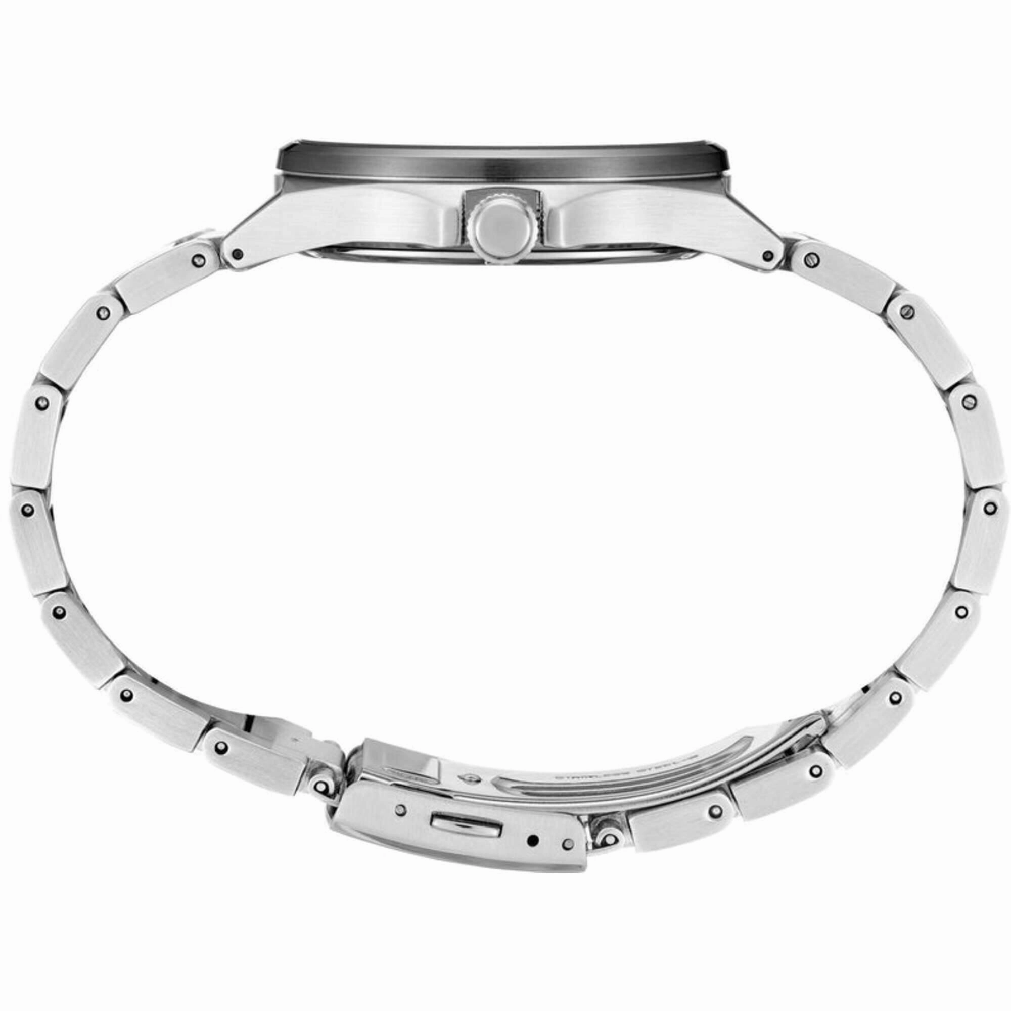Seiko Men's Watch - Essentials Quartz Black Dial Stainless Steel Bracelet | SUR507