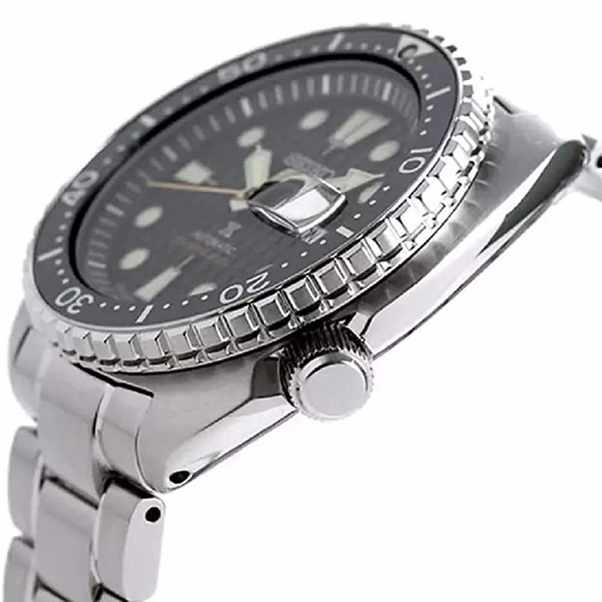 Seiko Men's Watch - Prospex Automatic Power Reserve Black Dial Bracelet | SRPE03K1