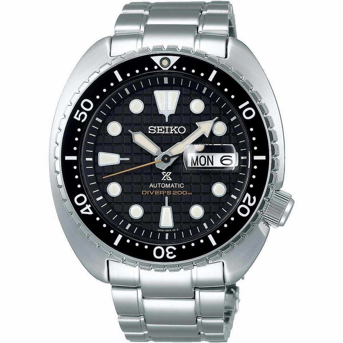 Seiko Men's Watch - Prospex Automatic Power Reserve Black Dial Bracelet | SRPE03K1