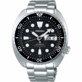 Seiko Men's Watch - Prospex Automatic Power Reserve Black Dial Bracelet | SRPE03K1