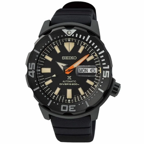 Seiko Men's Watch - Prospex Automatic Power Reserve Black Dial Rubber Strap | SRPH13K1