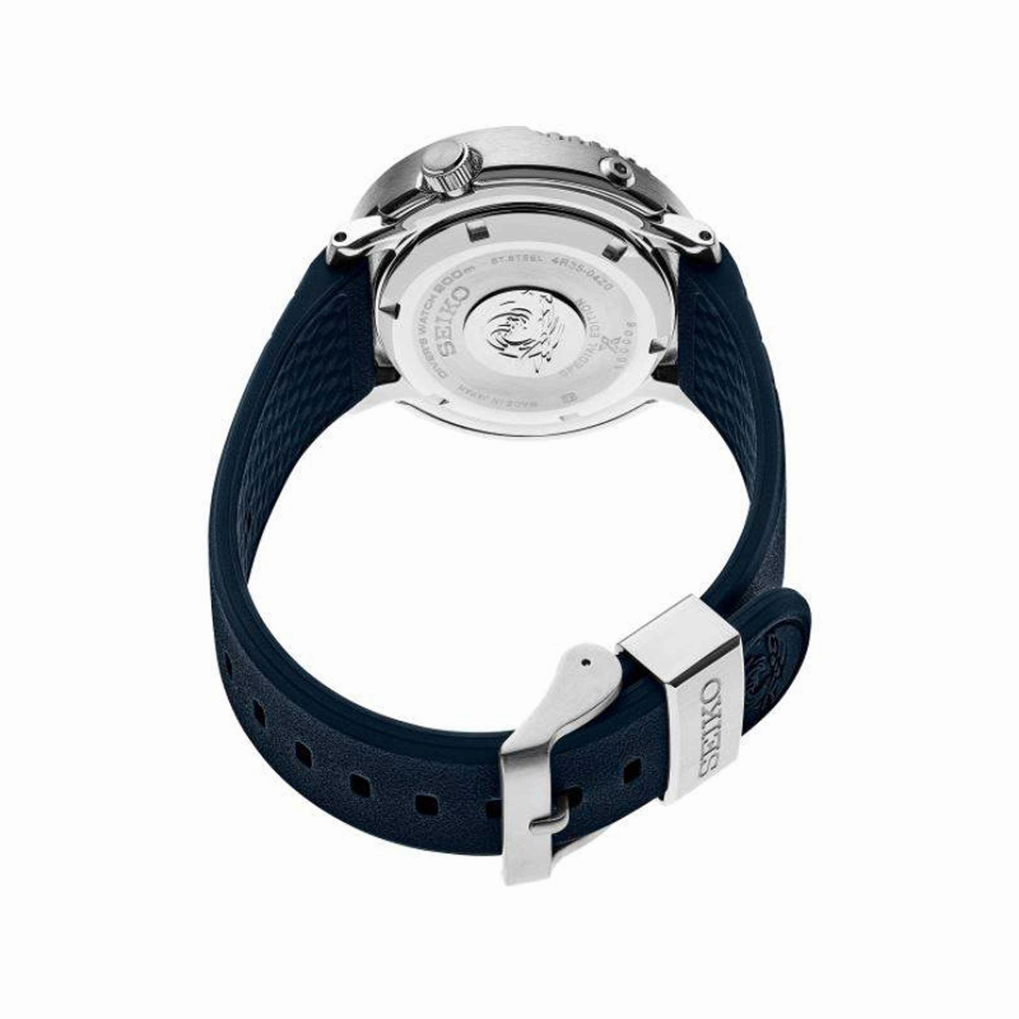 Seiko Men's Watch - Prospex Automatic Rotating Bezel Blue Silicone Strap | SRPH77K1