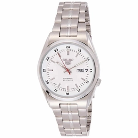 Seiko Men's Watch - Series 5 Date and Day Display Silver Steel Bracelet | SNK559J1