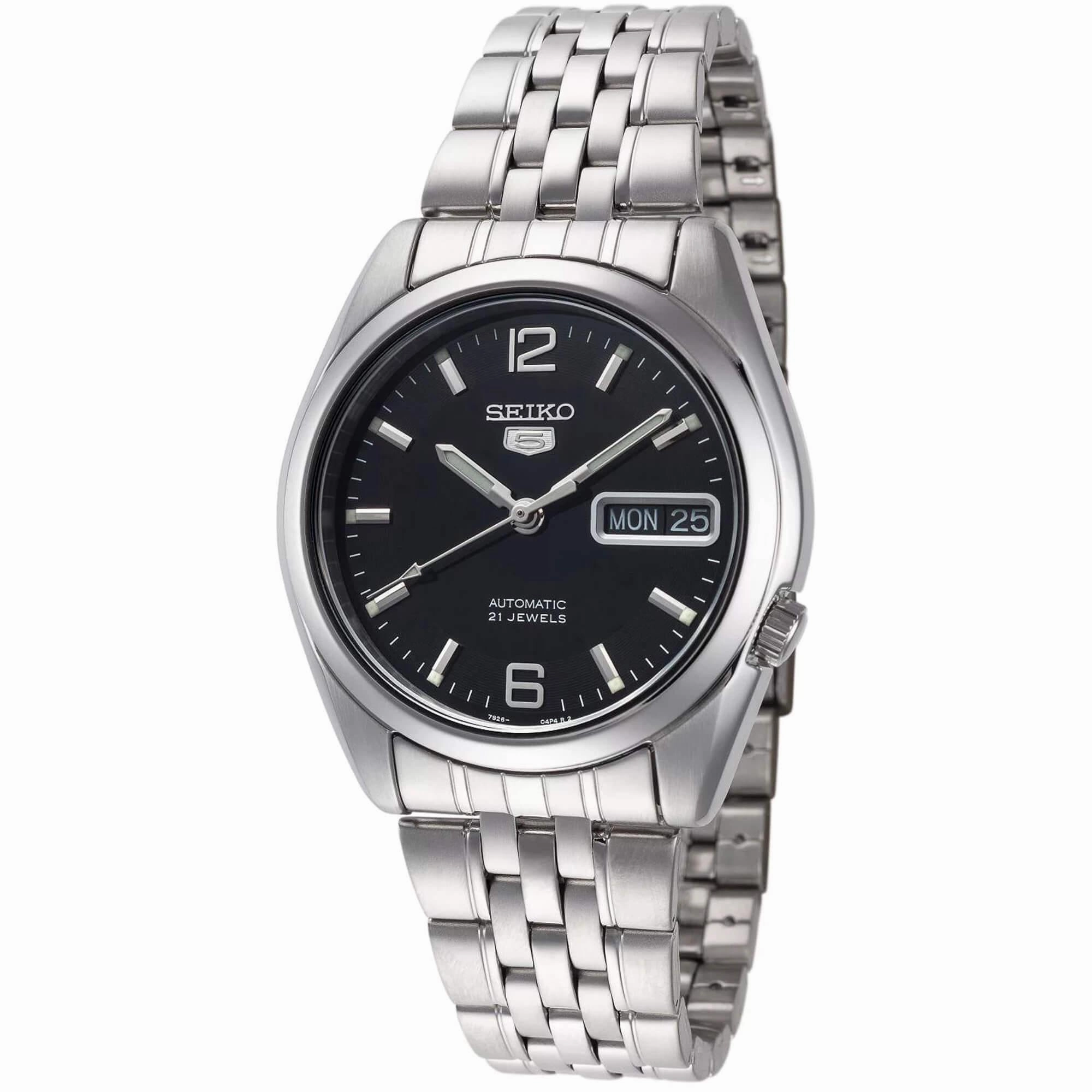 Seiko Men's Watch - Series 5 Date Display Steel Bracelet Power Reserve | SNK393K1