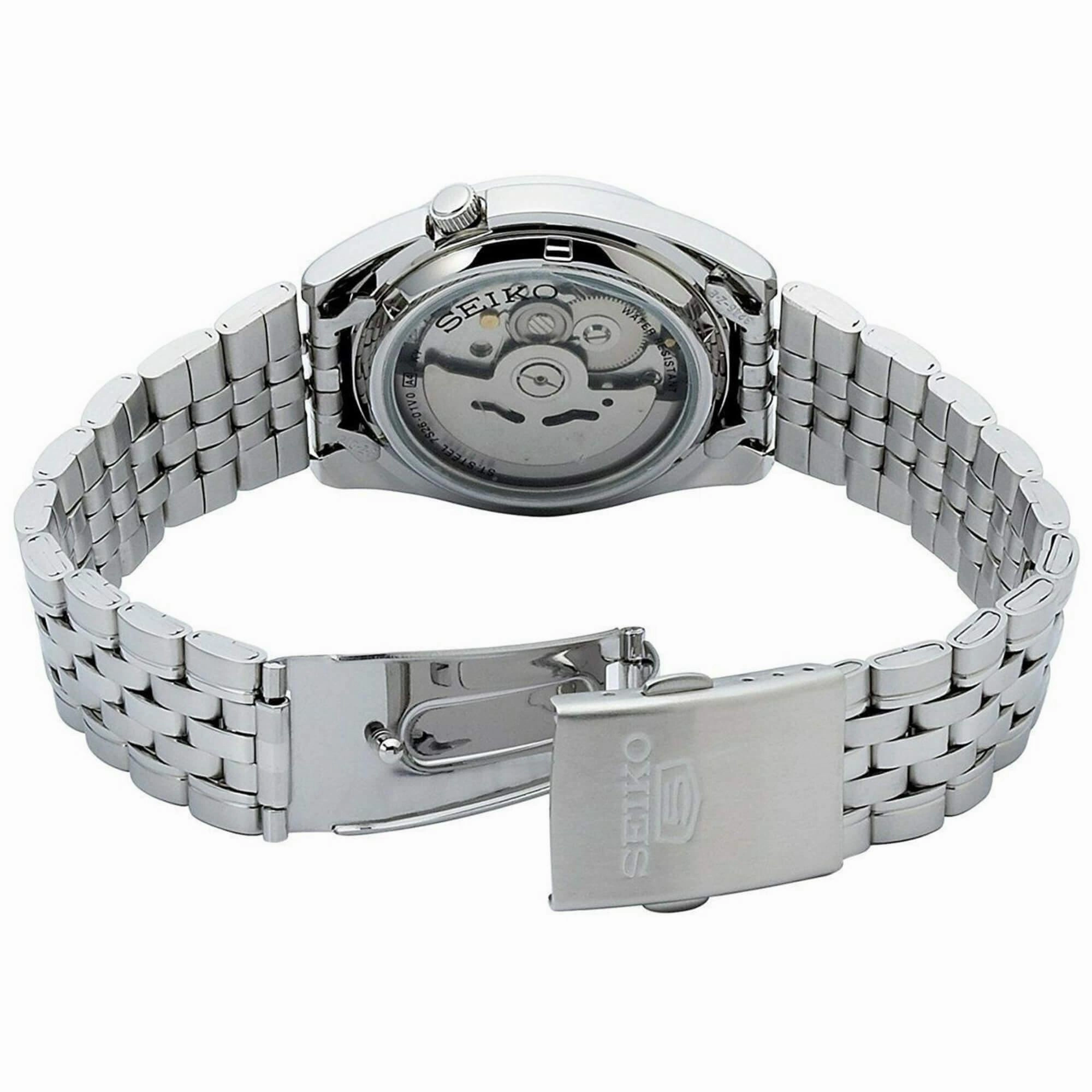 Seiko Men's Watch - Series 5 Date Display Steel Bracelet Power Reserve | SNK393K1