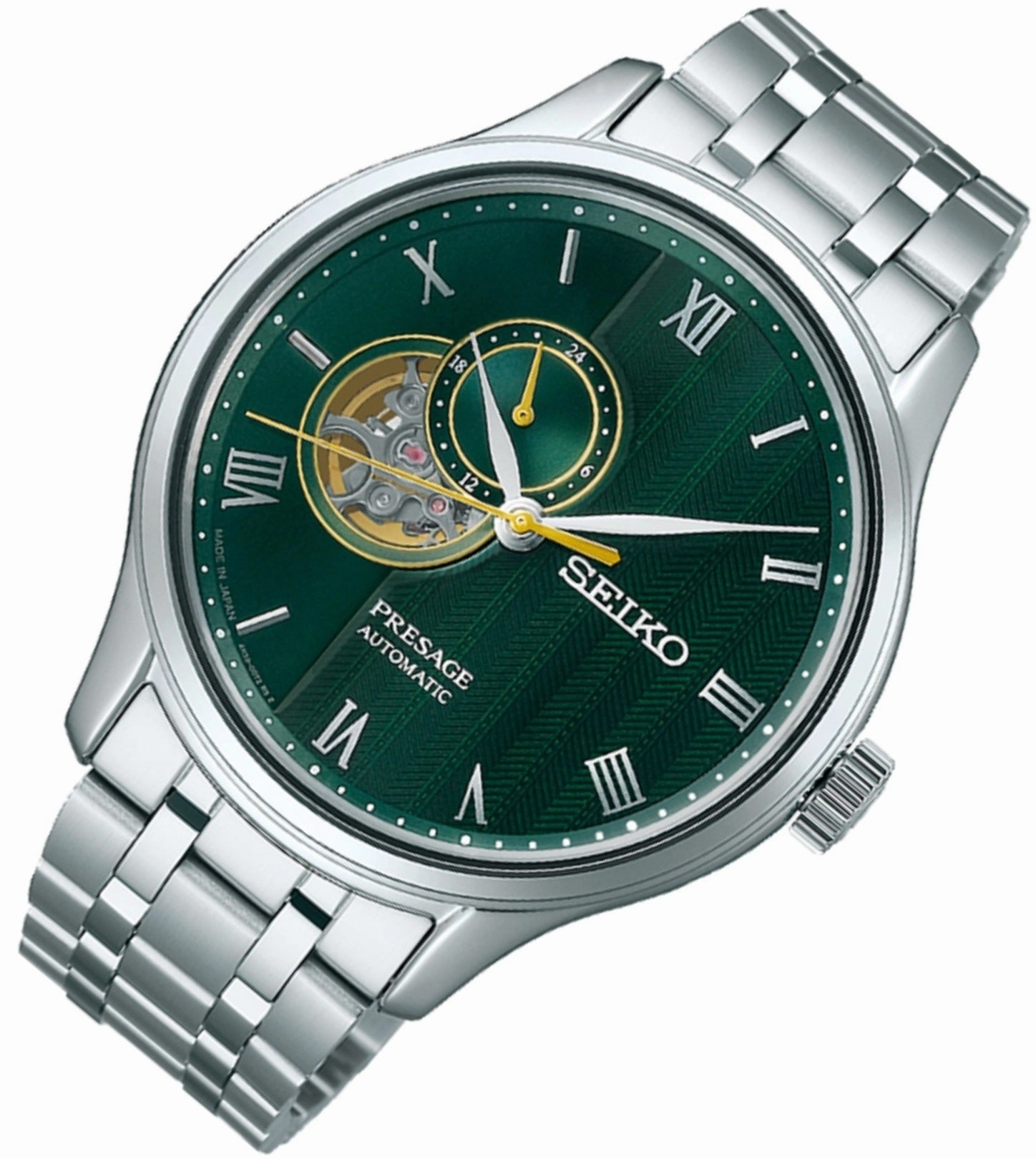 Seiko Presahe SSA463J1 Japanese Zen Garden Open Heart Automatic Watch