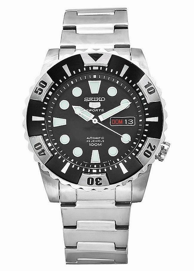 Seiko SNZJ13 Men's Stainless Steel 100M WR Automatic Watch