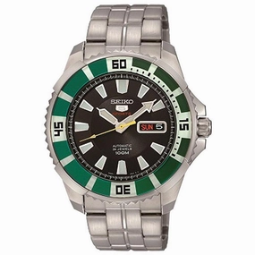 Seiko SRP205 Men's 5 Sports Black Dial Stainless Steel Bracelet Automatic Watch