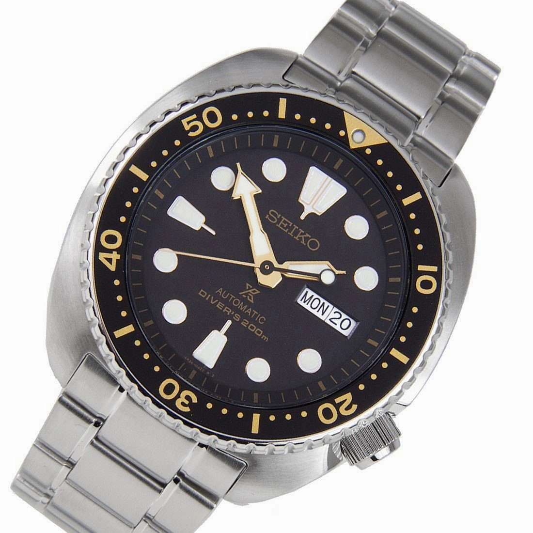 SEIKO SRP775K1 Automatic Turtle Silver Stainless Steel Watch for Men