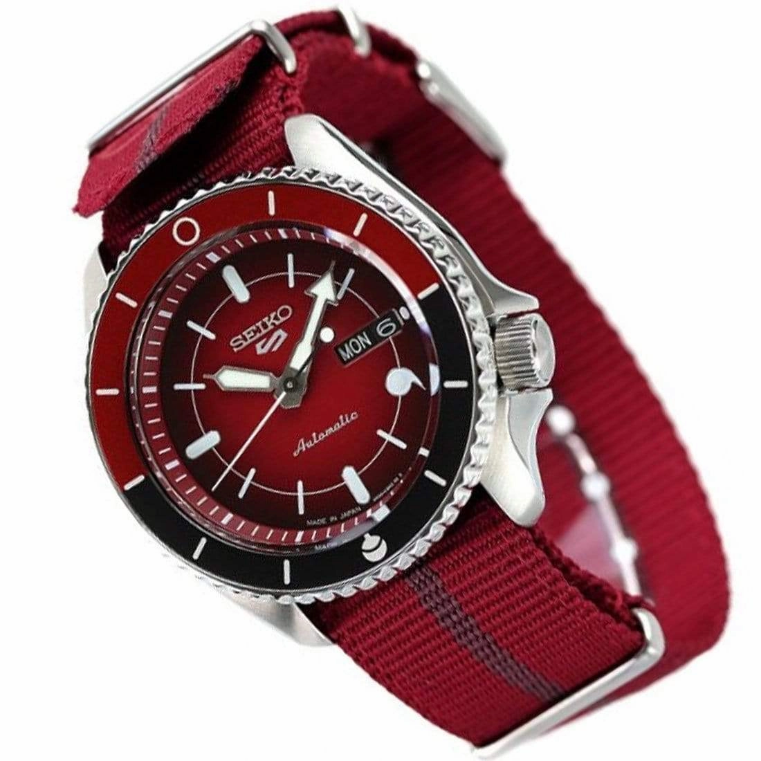 Seiko SRPF67K1 5 Naruto Series Sarada Uchiha Limited Edition Automatic Watch for Men's