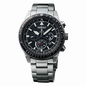 Seiko SSC607P1 Black Dial Prospex Solar Chronograph Men's Watch