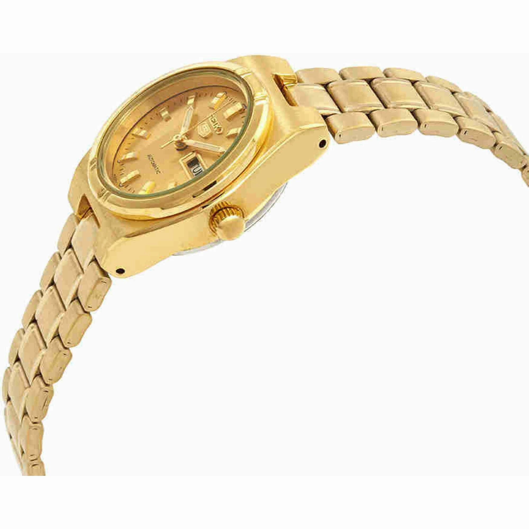 Seiko Women's Automatic Watch - Series 5 Power Reserve Yellow Gold Bracelet | SYM600