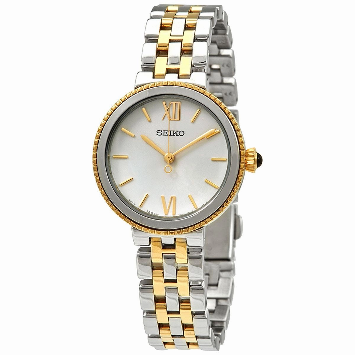 Seiko Women's Japanese Quartz Watch - Silver Dial Two Tone Steel Bracelet | SRZ508P1