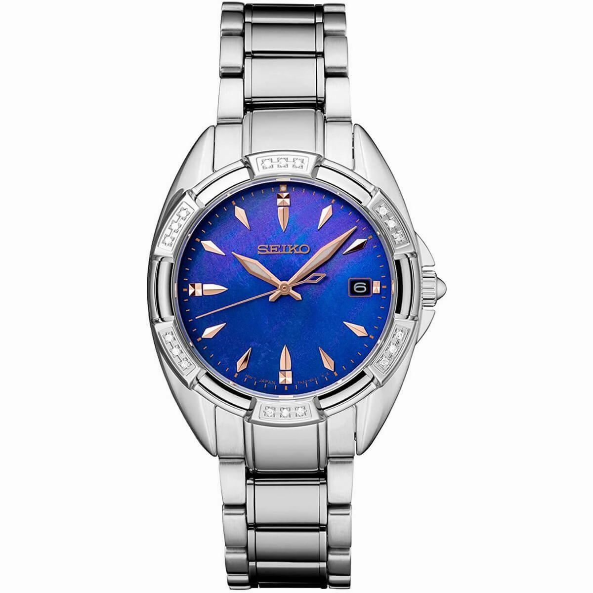 Seiko Women's Watch - Diamond Mother of Pearl Dial Stainless Steel Bracelet | SKK881