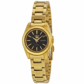 Seiko Women's Watch - Series 5 Automatic Black Dial YG Steel Bracelet | SYMK22K1