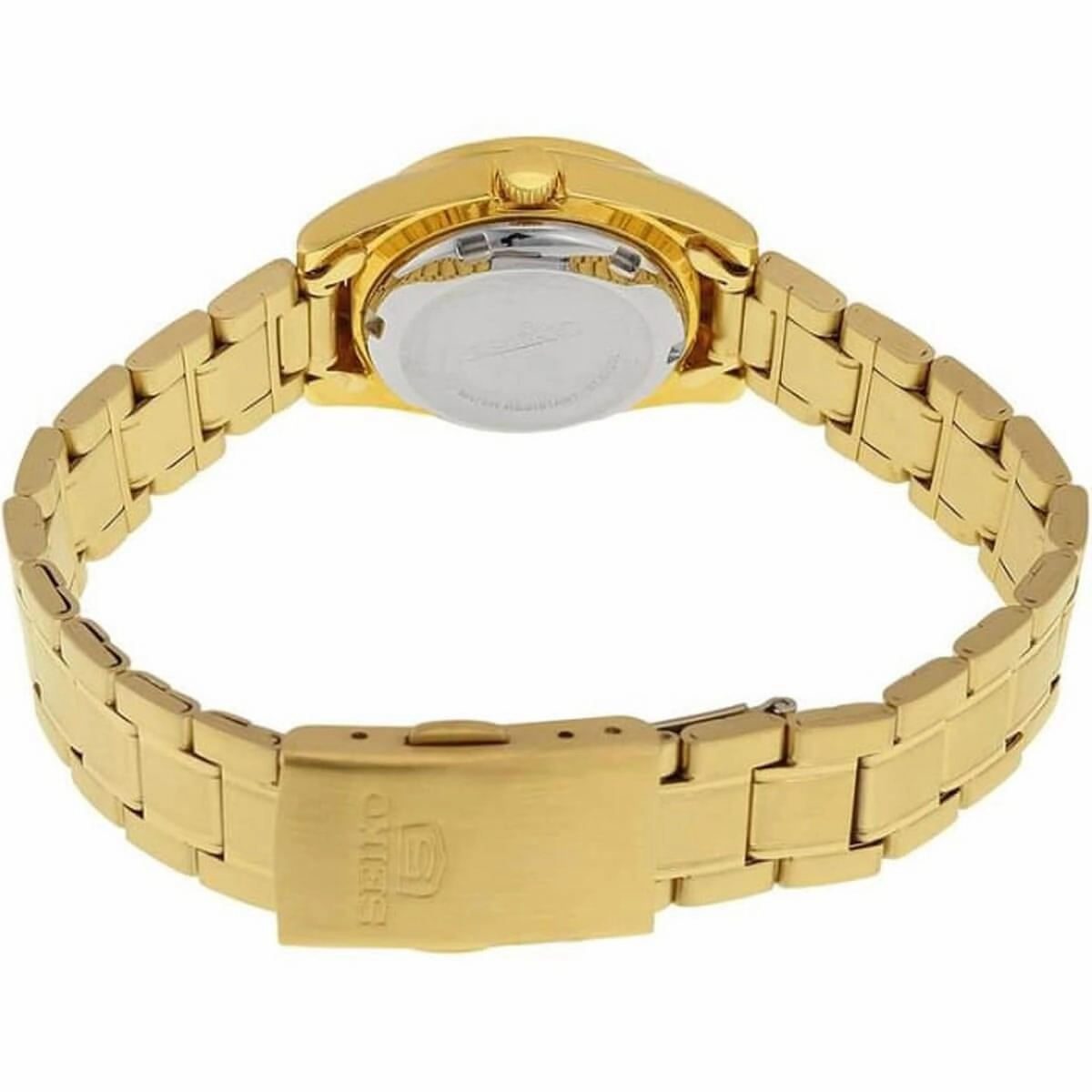 Seiko Women's Watch - Series 5 Automatic Black Dial YG Steel Bracelet | SYMK22K1