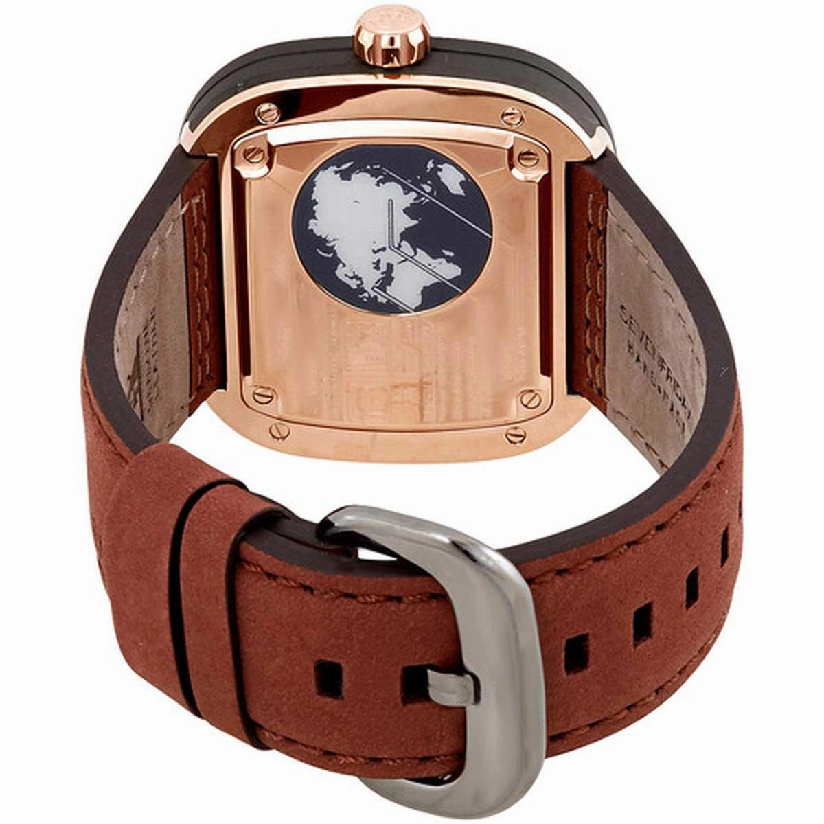 SevenFriday Men's Automatic Watch - M Series Black Dial Brown Leather Strap | M2-02
