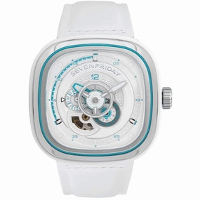 SevenFriday Men's Watch - P-Series Beach Club White and Blue Dial Strap | P3C-10