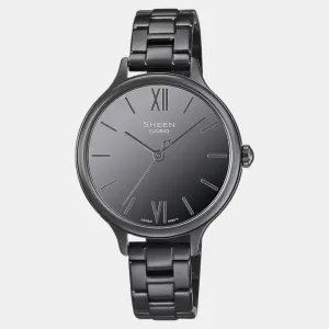 Sheen Women Quartz Black Dial Analog Stainless Steel Watch SHE-4560BD-1AUDF SH316