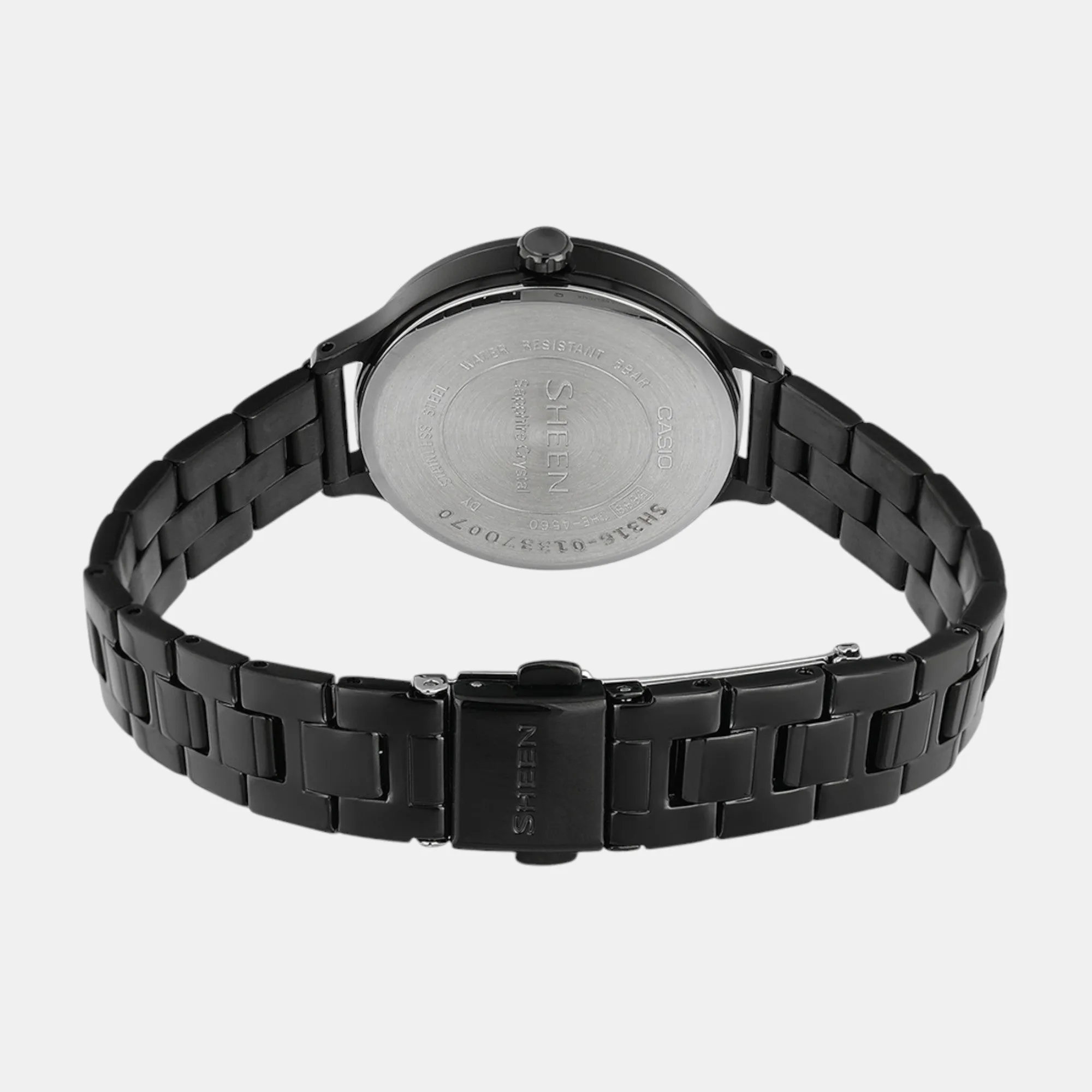 Sheen Women Quartz Black Dial Analog Stainless Steel Watch SHE-4560BD-1AUDF SH316