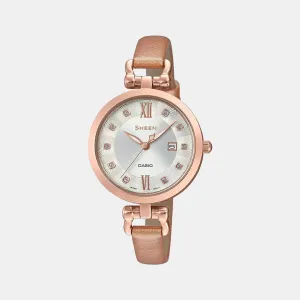 Sheen Women's Analog Leather Watch SX259 - SHE-4055PGL-7BUDF