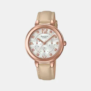 Sheen Women's Chronograph Leather Watch SH217 - SHE-3048PGL-7BUDR