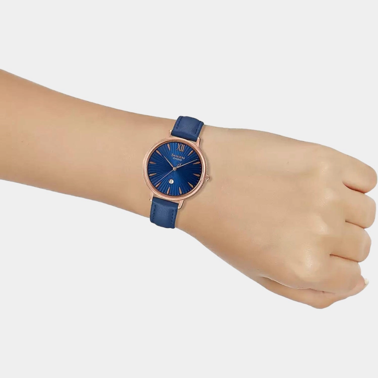 Sheen Women's Analog Leather Watch SH222 - SHE-4534PGL-2AUDF