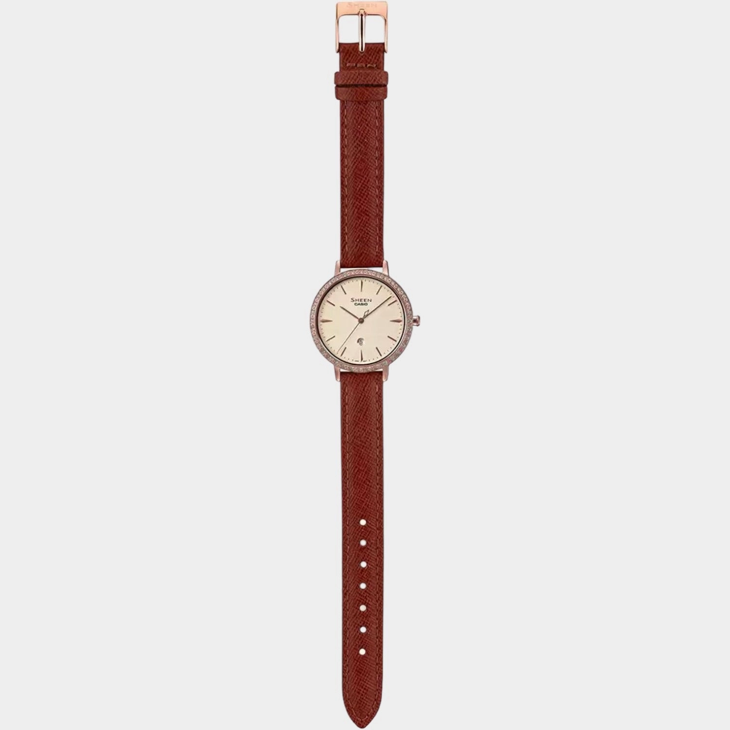 Sheen Women's Analog Leather Watch SH229 - SHE-4535YGL-9AUDF