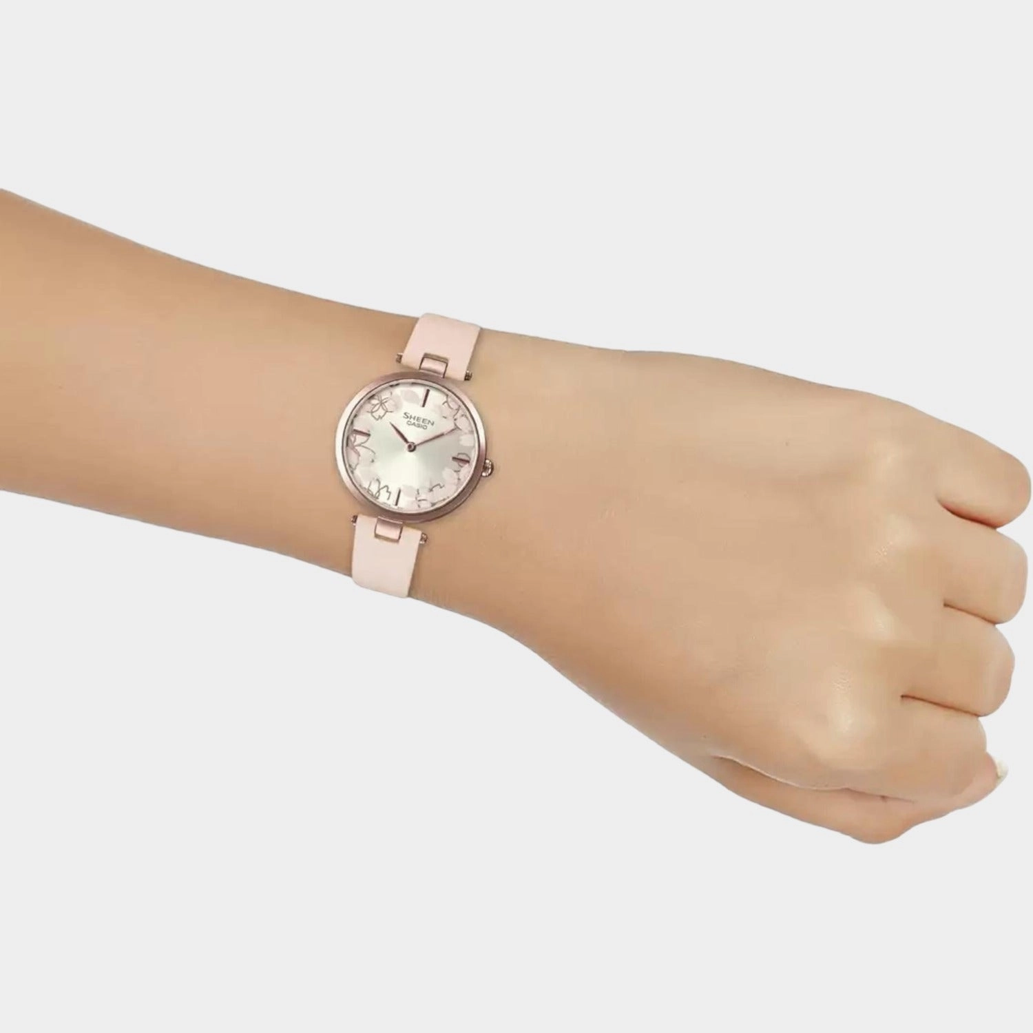 Sheen Women's Analog Leather Watch SH240 - SHE-C110CGL-4AUDF