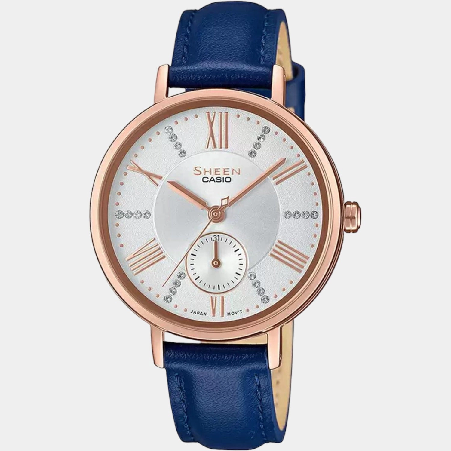 Sheen Women's Analog Leather Watch SX240 - SHE-3066PGL-7AUDF