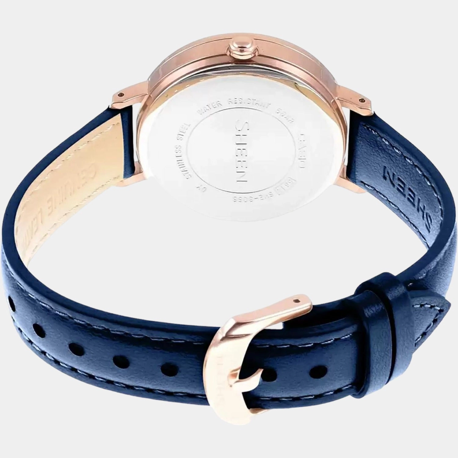 Sheen Women's Analog Leather Watch SX240 - SHE-3066PGL-7AUDF