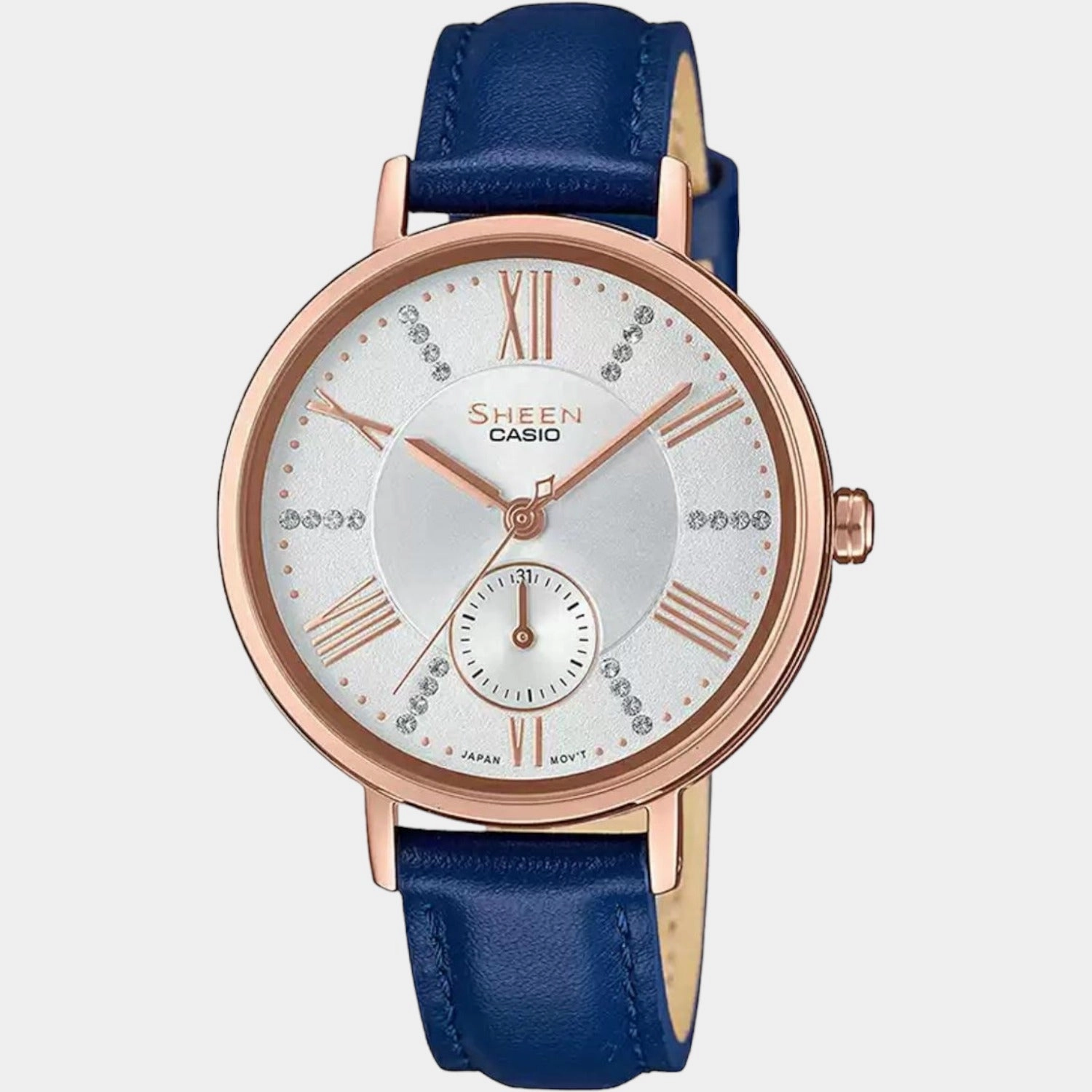 Sheen Women's Analog Leather Watch SX240 - SHE-3066PGL-7AUDF