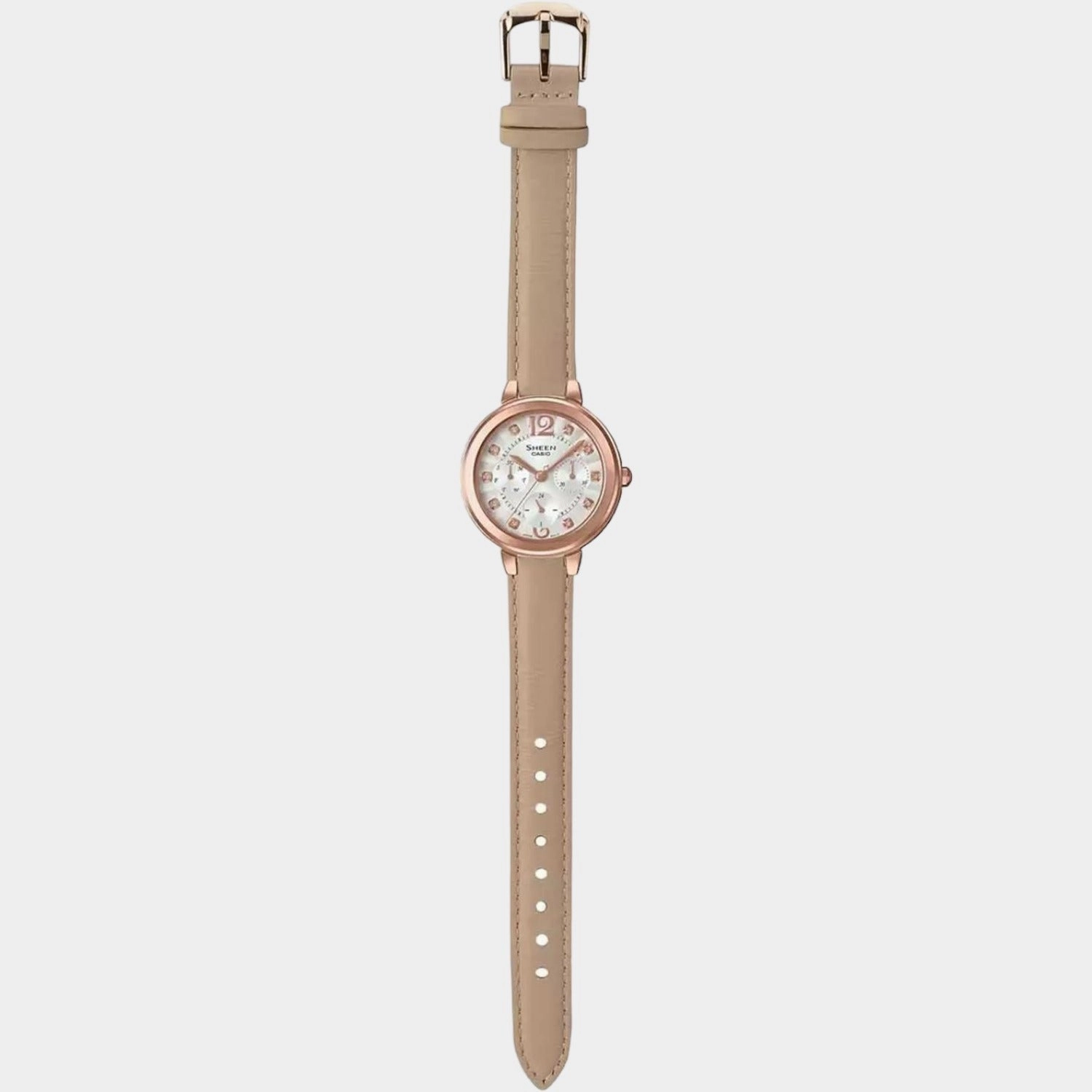 Sheen Women's Chronograph Leather Watch SH217 - SHE-3048PGL-7BUDR