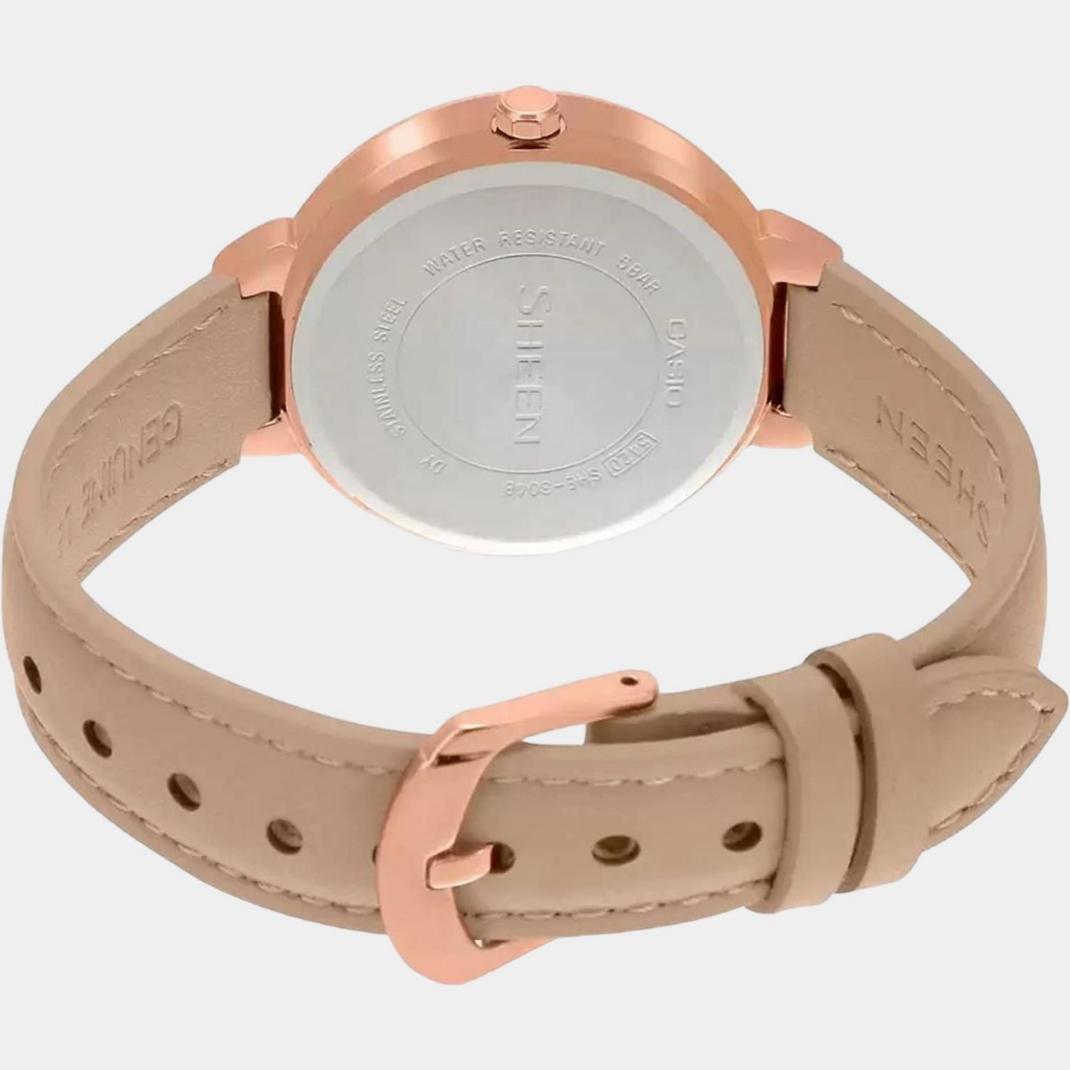 Sheen Women's Chronograph Leather Watch SH217 - SHE-3048PGL-7BUDR