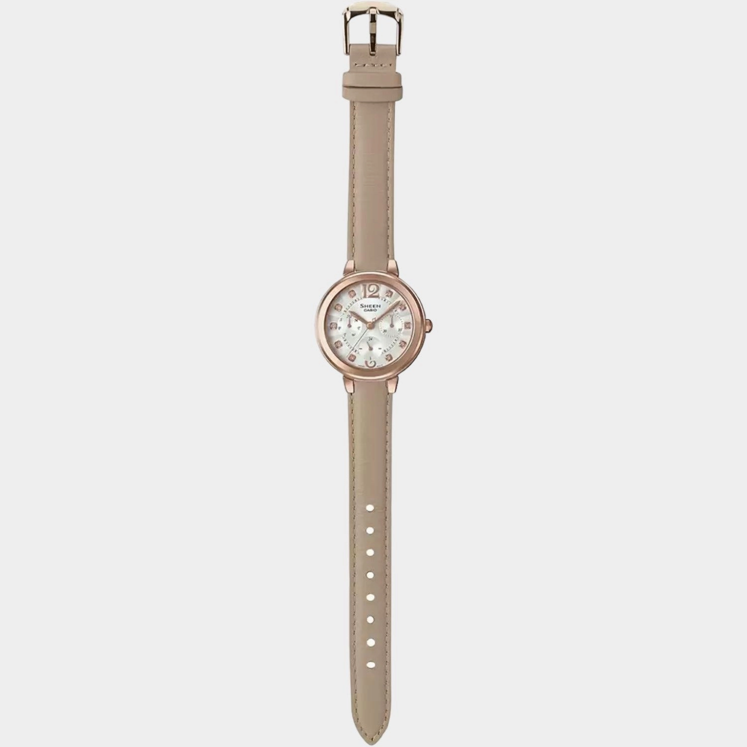 Sheen Women's Chronograph Leather Watch SH217 - SHE-3048PGL-7BUDR