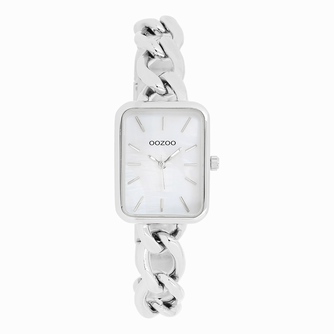Silver coloured OOZOO watch with chain bracelet - C11130