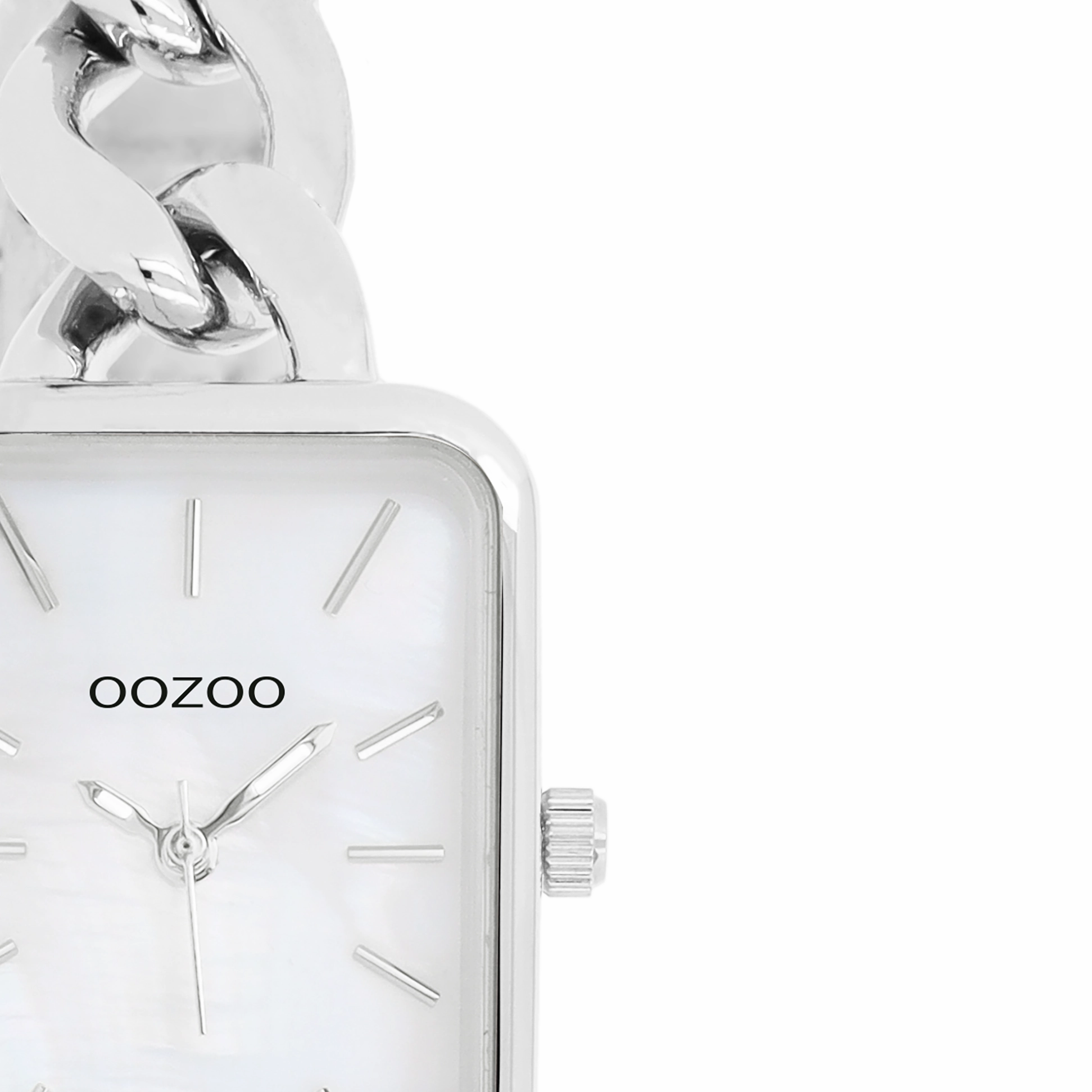 Silver coloured OOZOO watch with chain bracelet - C11130