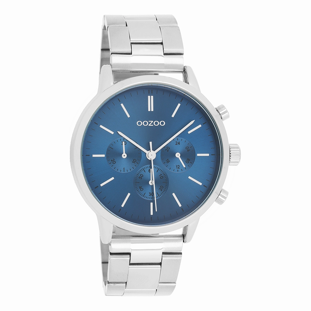 Silver coloured OOZOO watch with stainless steel bracelet - C11406