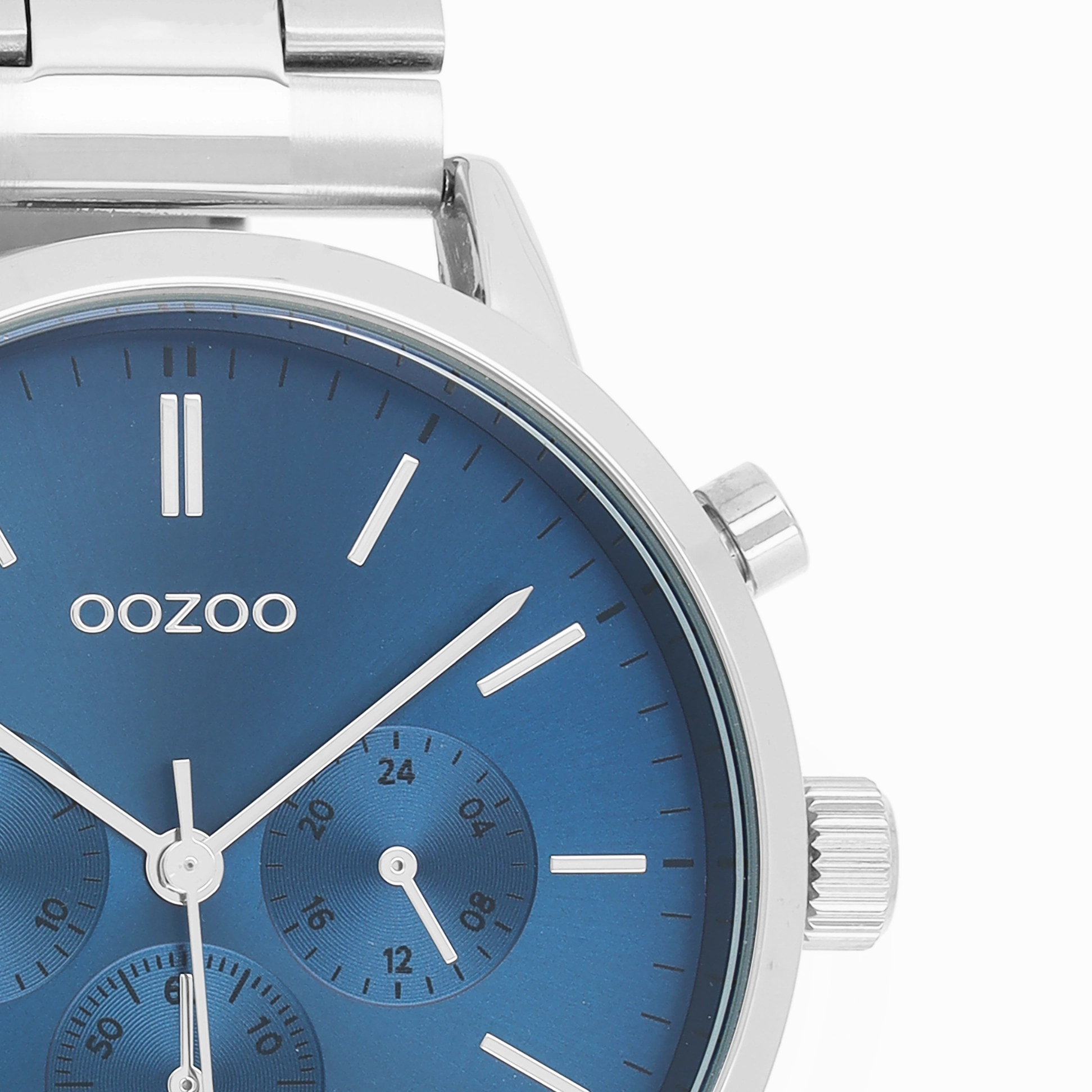 Silver coloured OOZOO watch with stainless steel bracelet - C11406